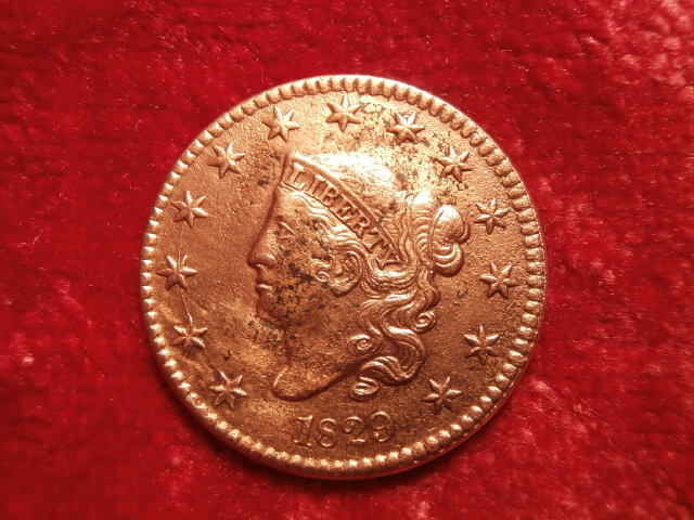 Snowbound---Pic.-Of-Dug-1829-Large-Cent---Better-Than-Usual